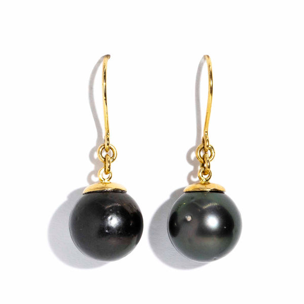 Farida Tahitian Pearl Drop Earrings 9ct Gold Earrings Imperial Jewellery Imperial Jewellery - Hamilton 