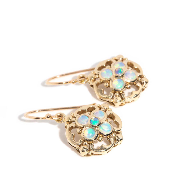 Faye Solid Australian Crystal Opal 9ct Gold Earrings* DRAFT OB Earrings Imperial Jewellery 