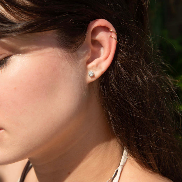 Fenix Diamond Solitaire Studs 9ct Yellow Gold Earrings Imperial Jewellery 