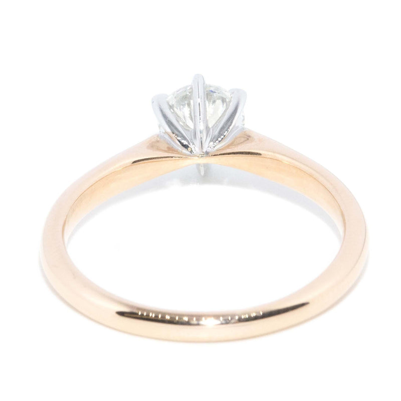 Contemporary Brilliant Diamond Solitaire Ring 18 Carat Yellow Gold