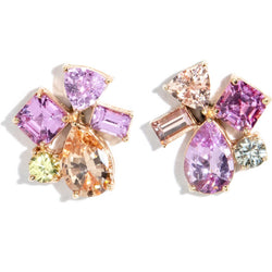 "First Blush" 18ct Rose Gold Ceylon Sapphire Earrings Rings Imperial Jewellery 