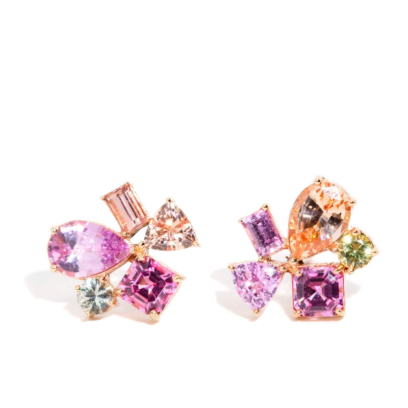 "First Blush" 18ct Rose Gold Ceylon Sapphire Earrings Rings Imperial Jewellery 