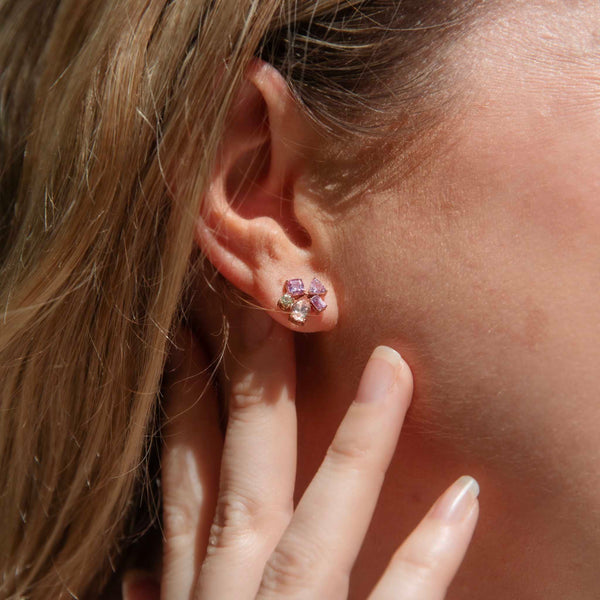 "First Blush" 18ct Rose Gold Ceylon Sapphire Earrings Rings Imperial Jewellery 