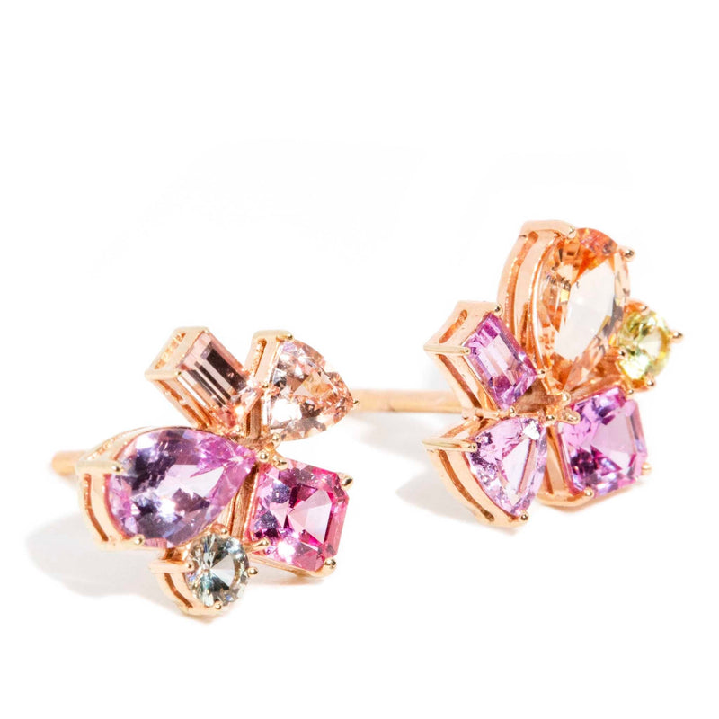 "First Blush" 18ct Rose Gold Ceylon Sapphire Earrings Rings Imperial Jewellery 