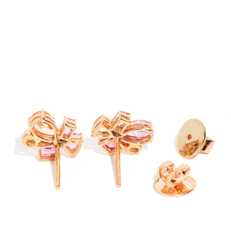 "First Blush" 18ct Rose Gold Ceylon Sapphire Earrings Rings Imperial Jewellery 