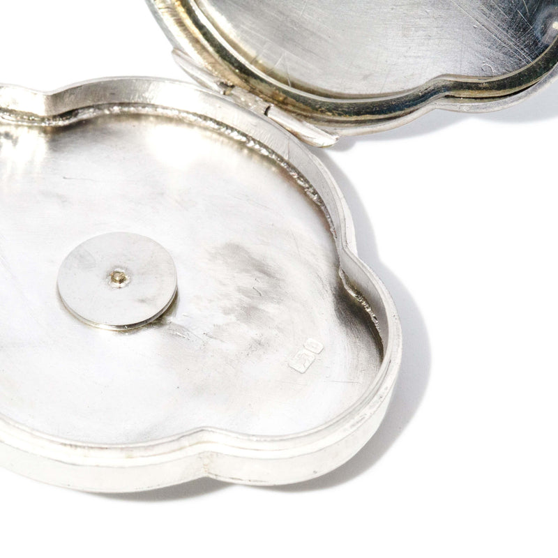 Antique Victorian Hallmarked Seed Pearl Locket Silver & 18 Carat Gold