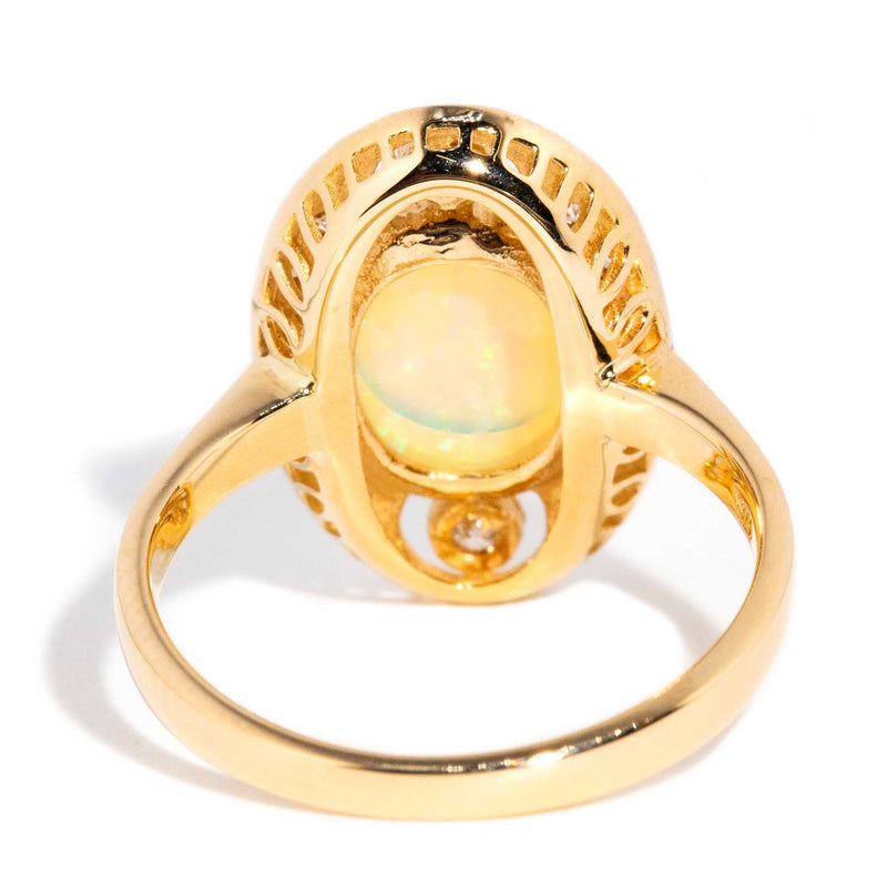 Frances Opal & Diamond Ring 9ct Gold Rings Imperial Jewellery 
