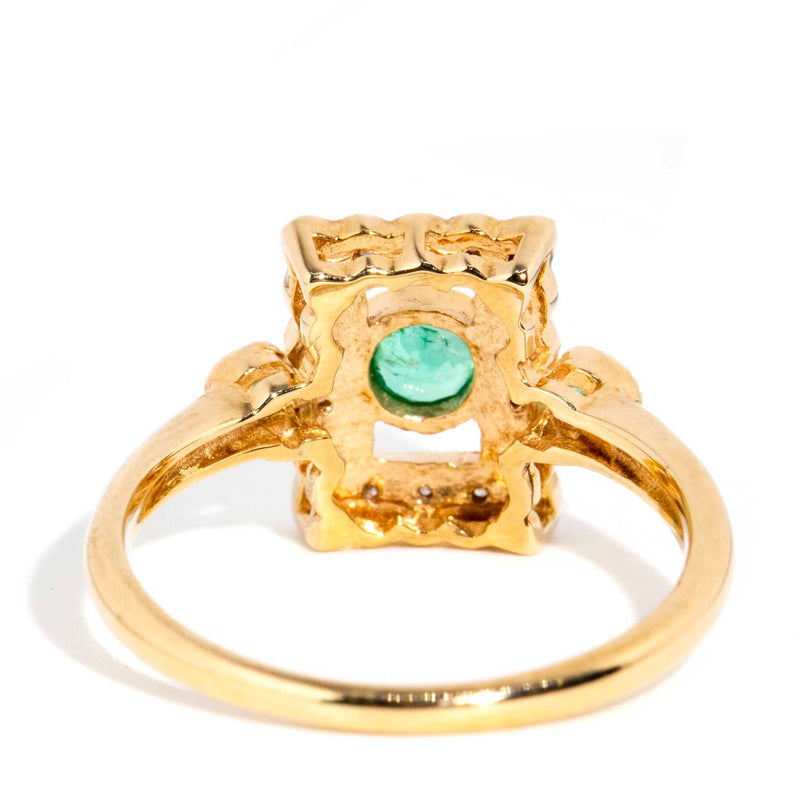 Francie Emerald & Diamond 9 Carat Gold Ring* DRAFT Rings Imperial Jewellery 