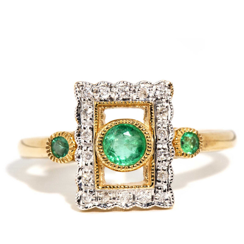 Francie Emerald & Diamond 9 Carat Gold Ring* DRAFT Rings Imperial Jewellery Imperial Jewellery - Hamilton 