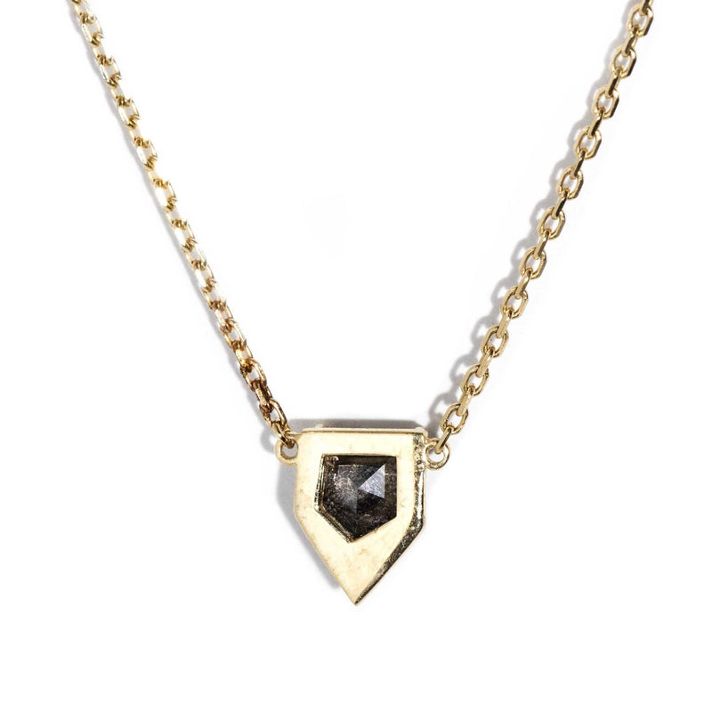 Francine Salt & Pepper Diamond Pendant & Chain 9ct Gold
