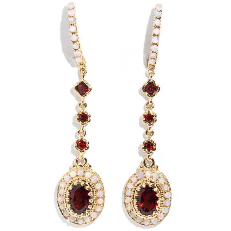 Garnet Raindrop Gold Earrings – Susan Roberts Jewelry