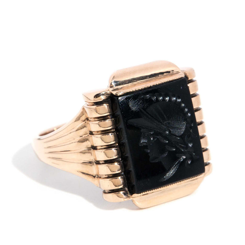 Gaius 1950s Intaglio Ring 9ct Rose Gold