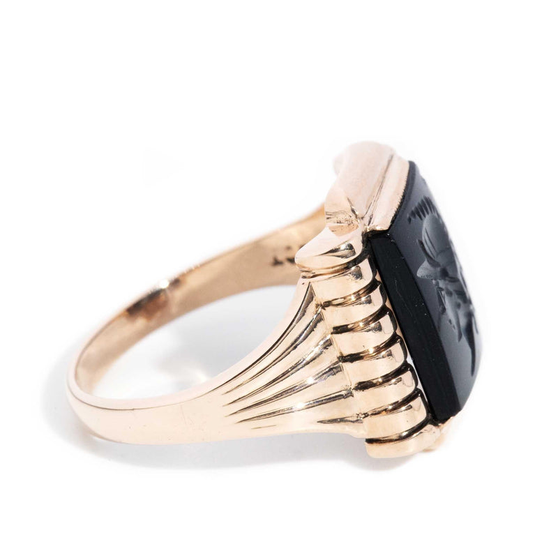 Gaius 1950s Intaglio Ring 9ct Rose Gold