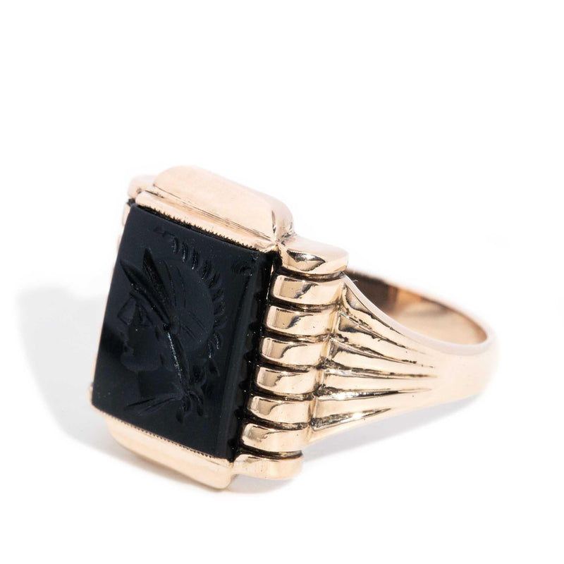 Gaius 1950s Intaglio Ring 9ct Rose Gold