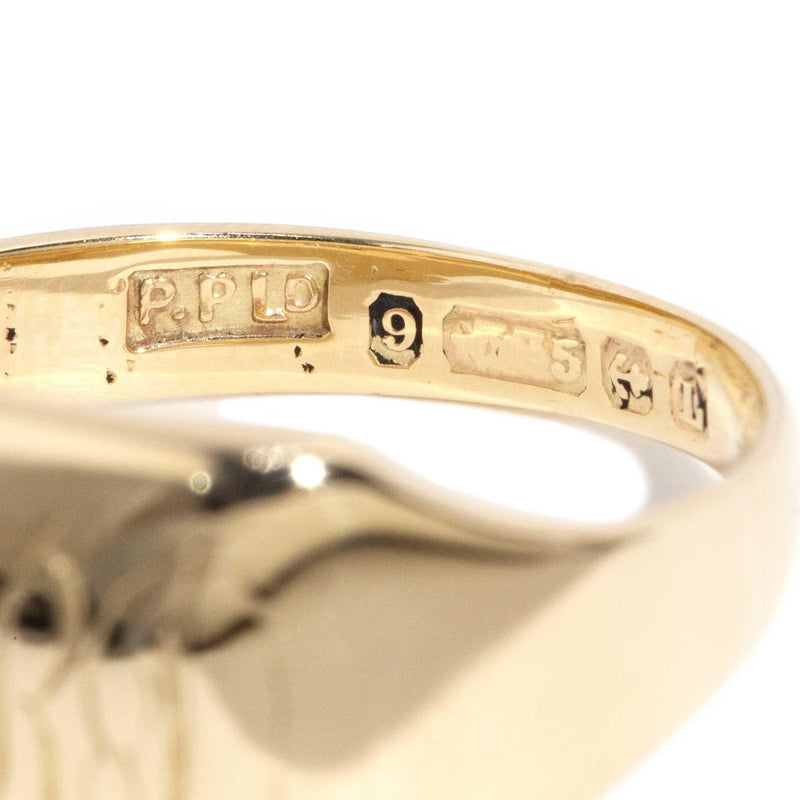 Gerald 1935 initialed Signet Ring 9ct Gold