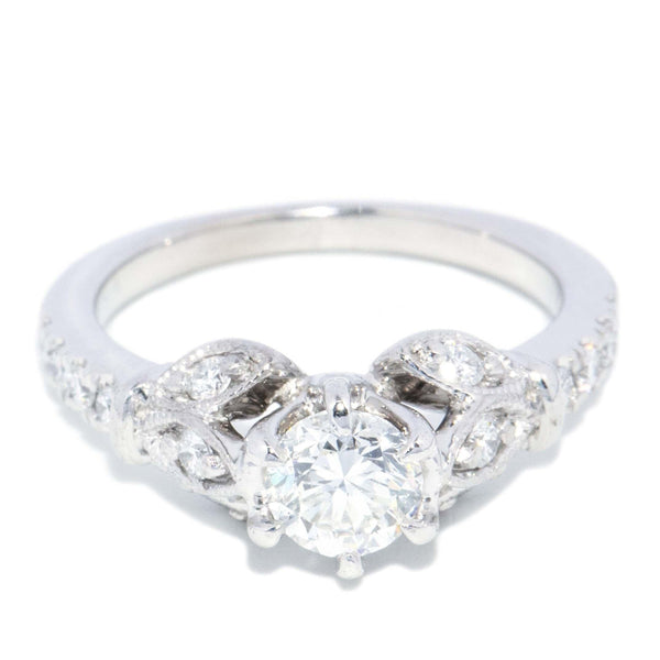 Antique 1920s Diamond Ring Platinum & 18 Carat White Gold
