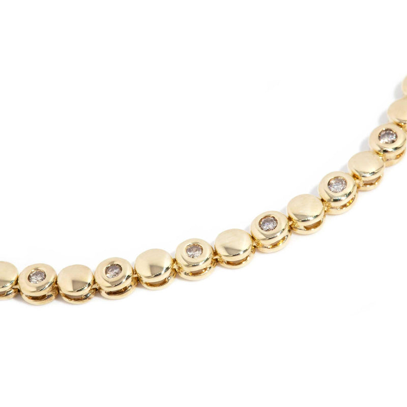 Grace 1990s Diamond Tennis Bracelet 9ct Gold
