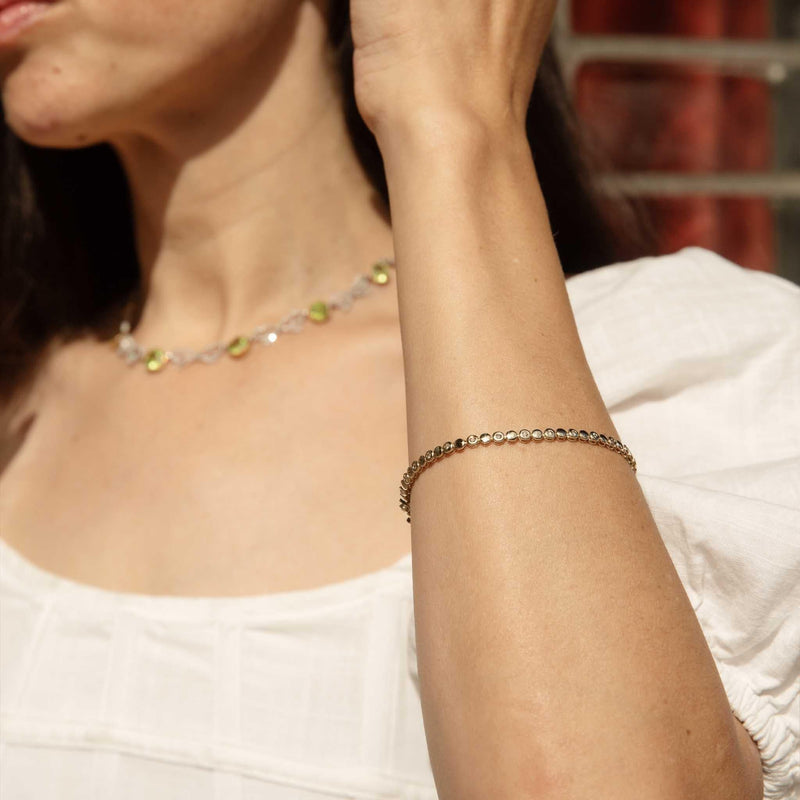 Grace 1990s Diamond Tennis Bracelet 9ct Gold
