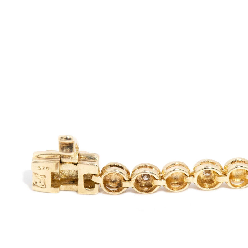 Grace 1990s Diamond Tennis Bracelet 9ct Gold