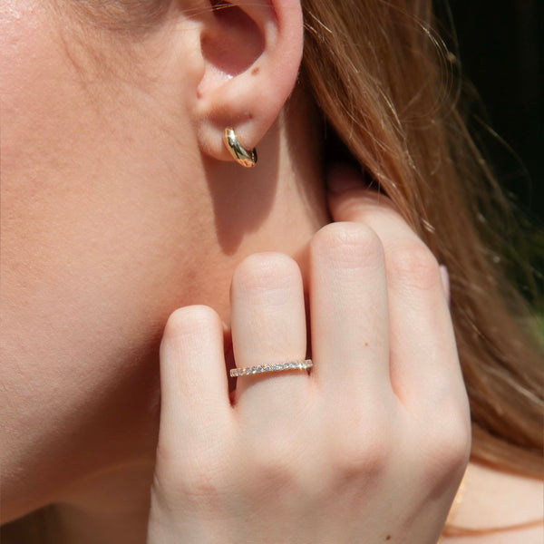 Gracie 1970s Gold Huggie Style Earrings 9ct Gold Earrings Imperial Jewellery 