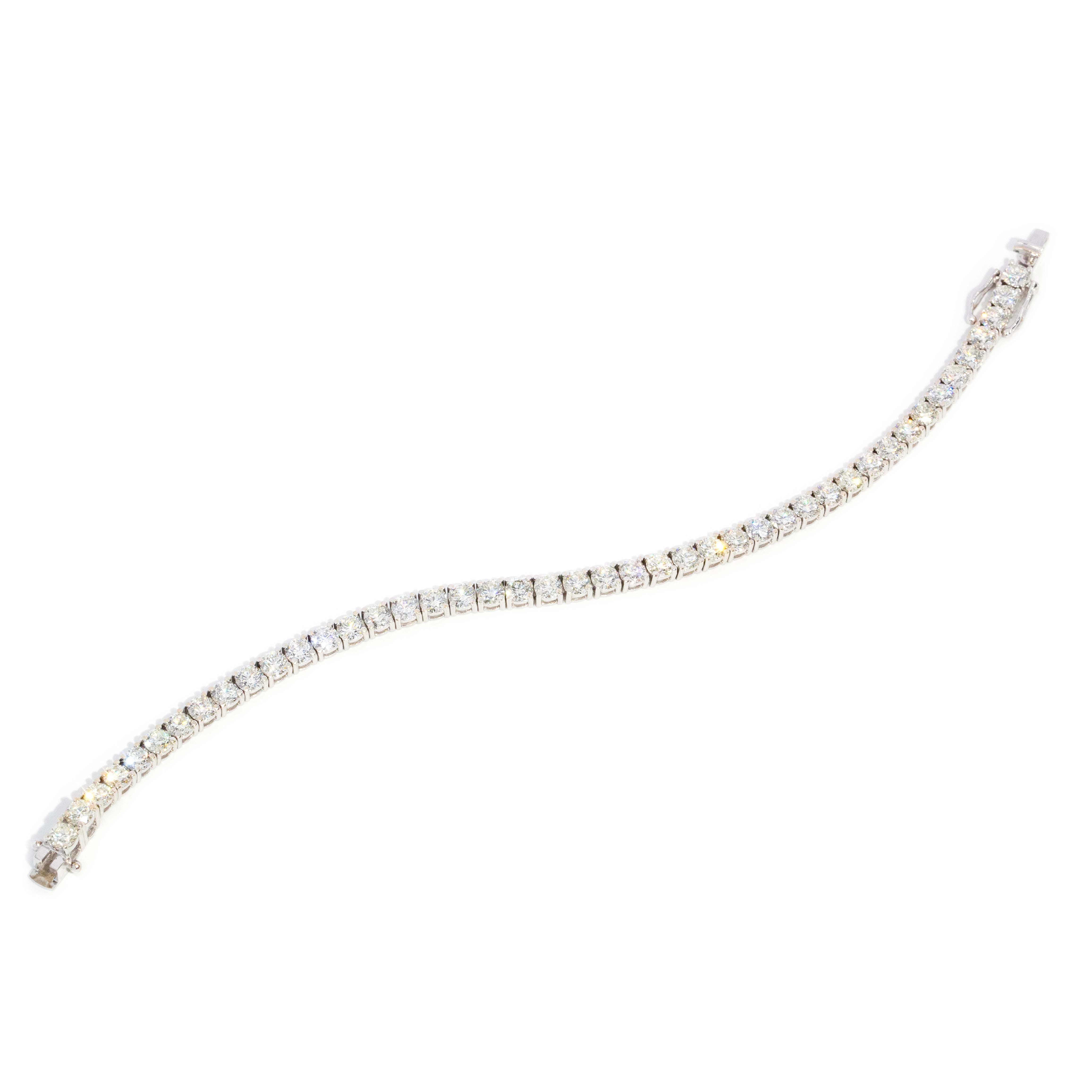 Gracie Diamond Tennis Bracelet 18ct White Gold Bracelets/Bangles Imperial Jewellery 