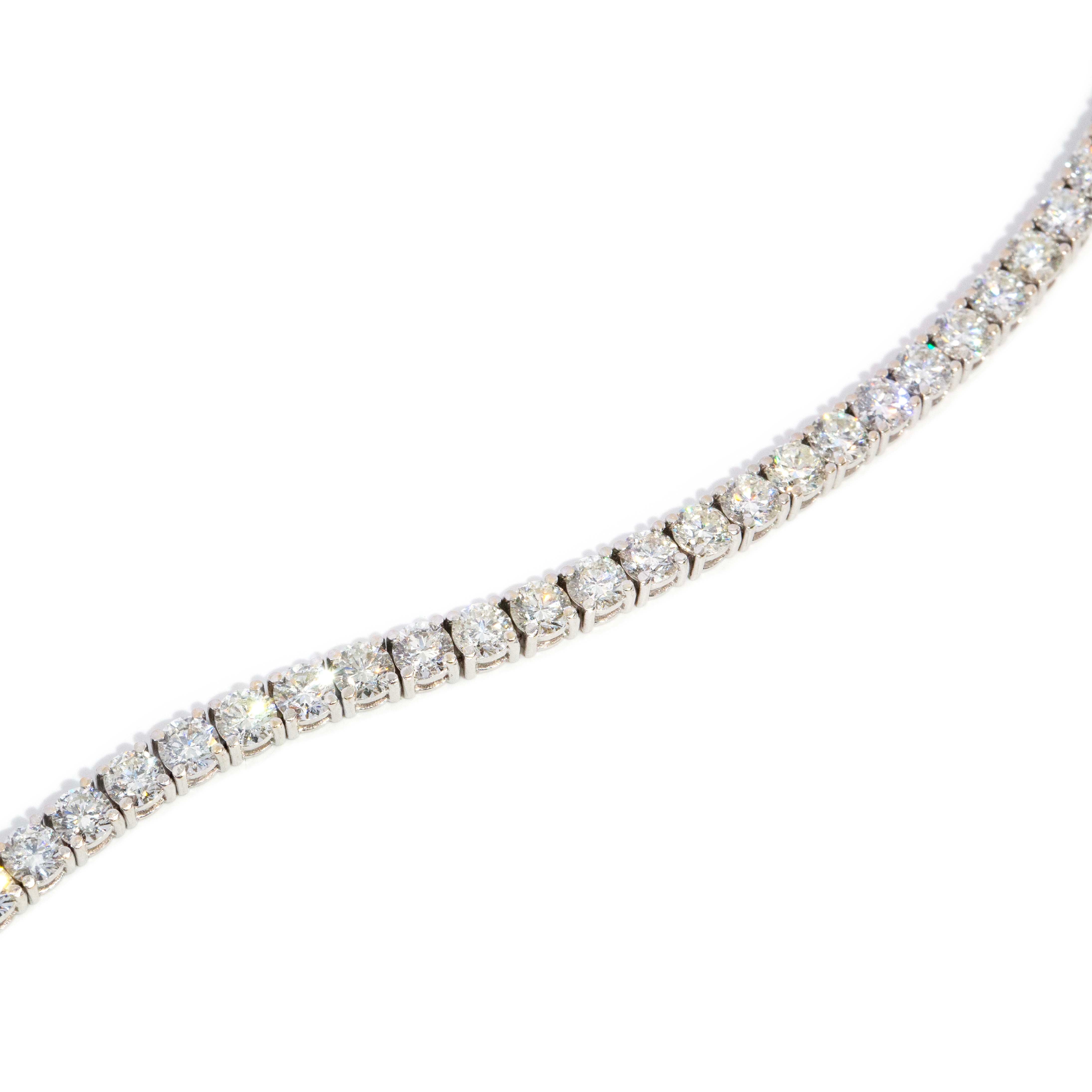 Gracie Diamond Tennis Bracelet 18ct White Gold Bracelets/Bangles Imperial Jewellery 