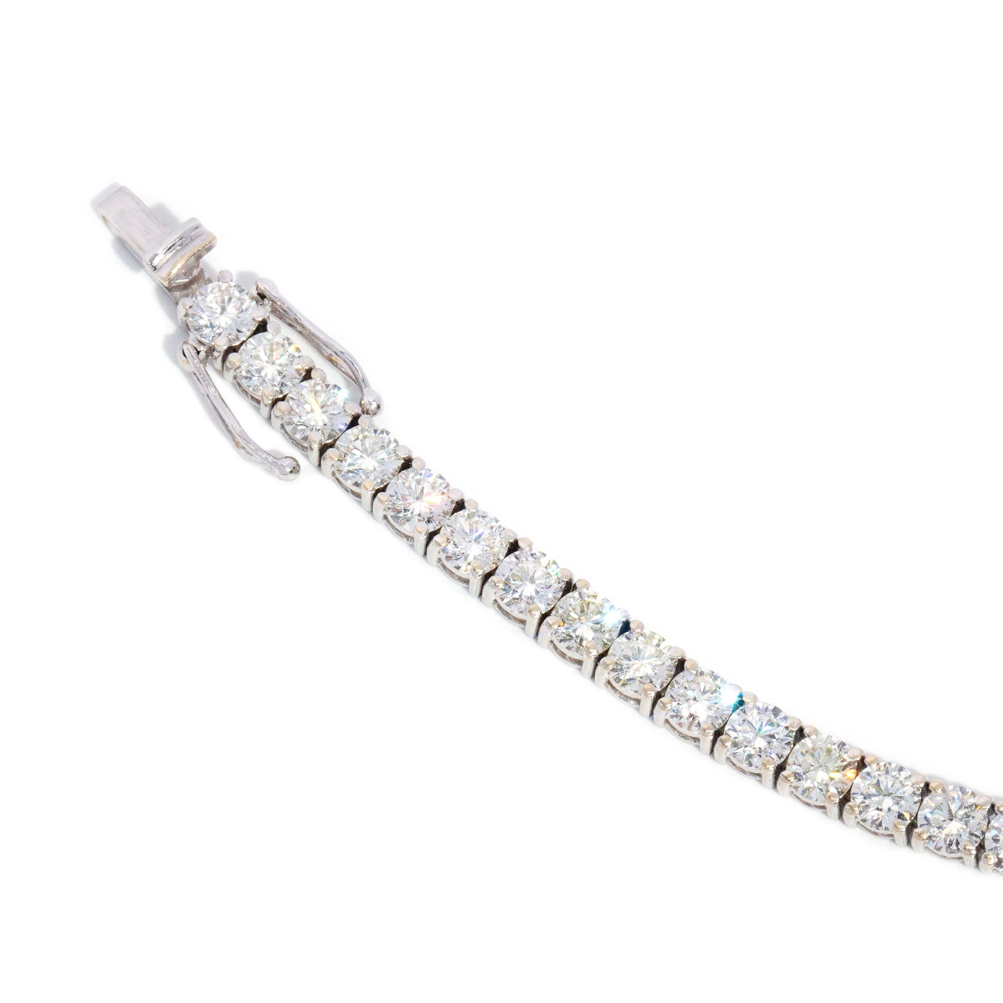 Gracie Diamond Tennis Bracelet 18ct White Gold Bracelets/Bangles Imperial Jewellery 