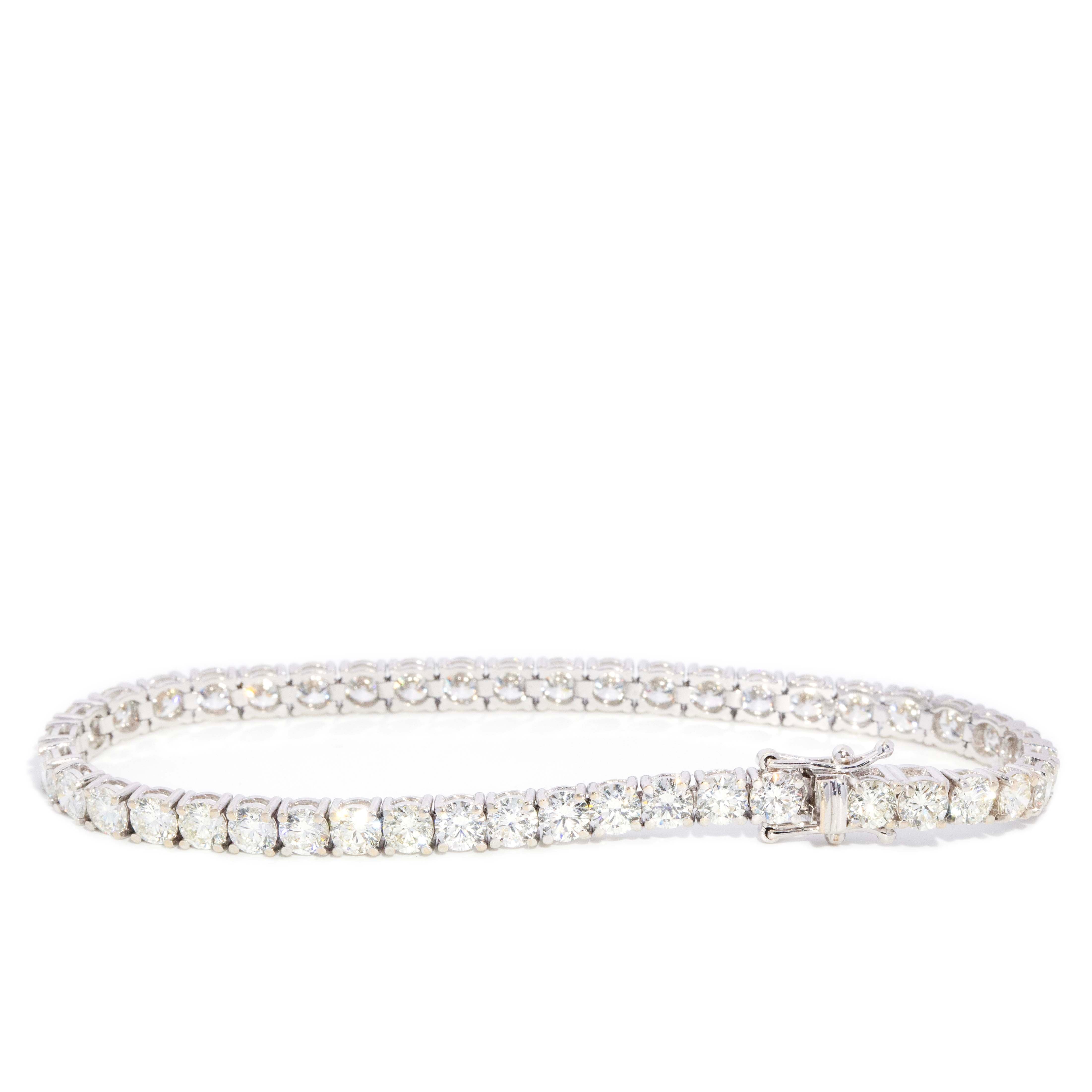 Gracie Diamond Tennis Bracelet 18ct White Gold Bracelets/Bangles Imperial Jewellery 