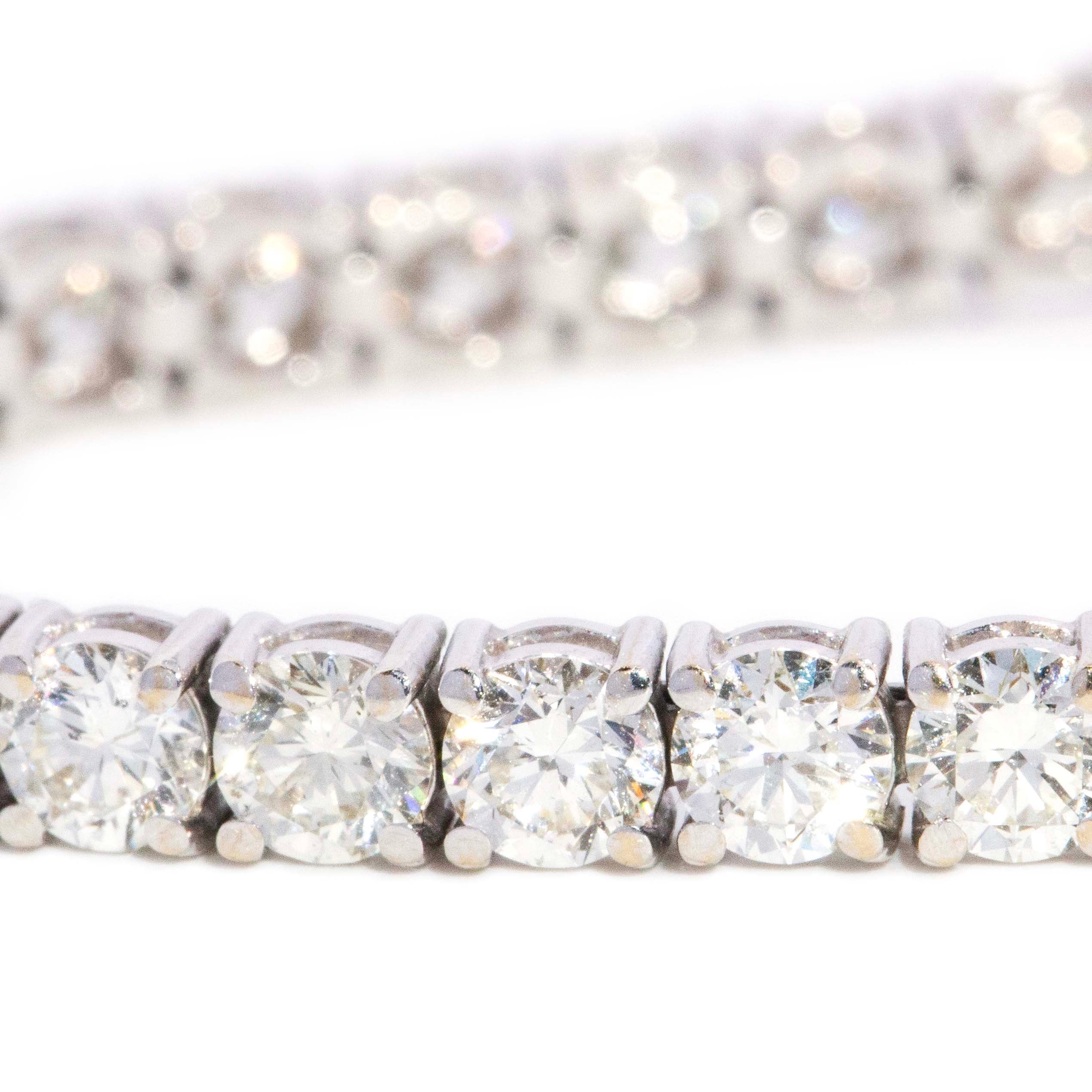 Gracie Diamond Tennis Bracelet 18ct White Gold Bracelets/Bangles Imperial Jewellery 