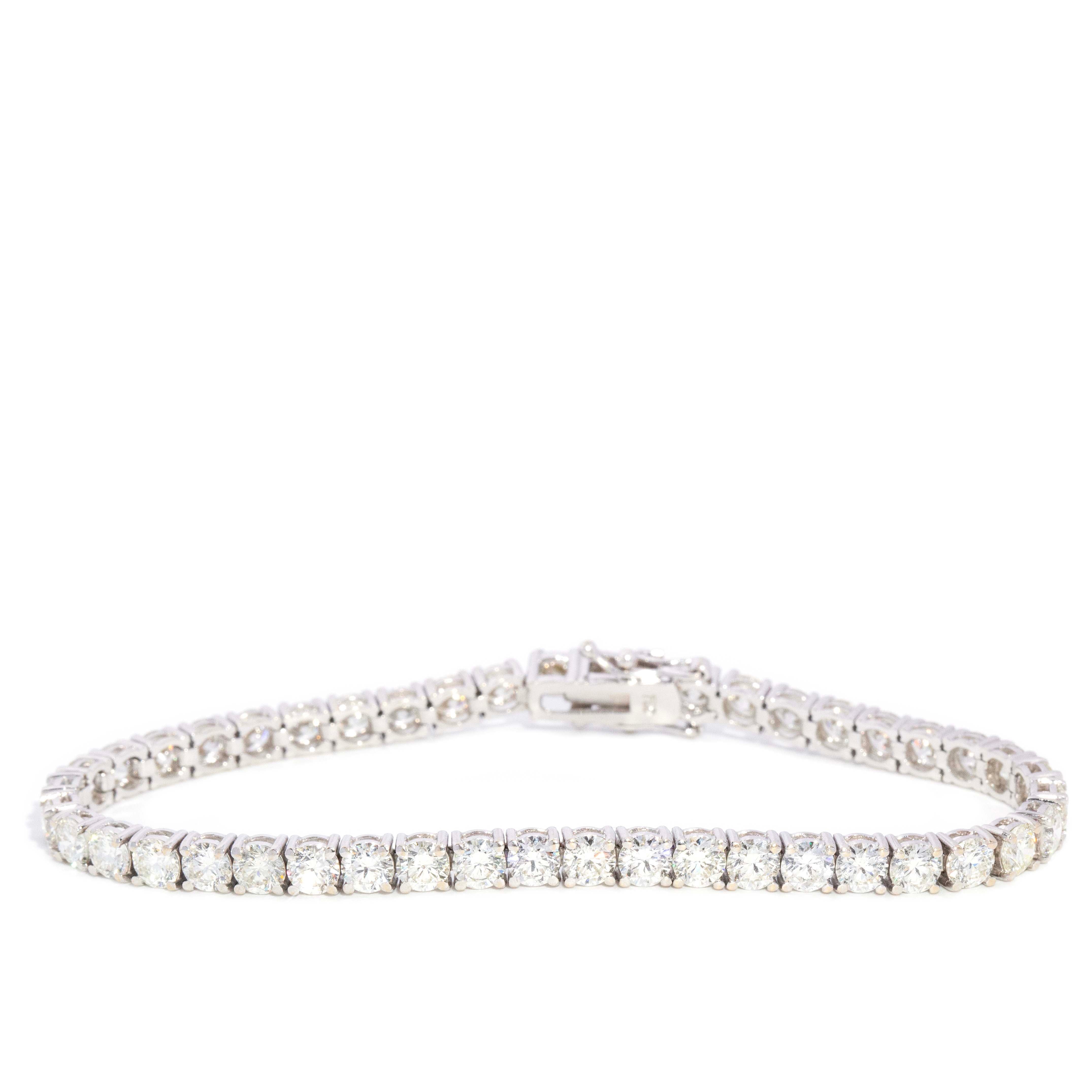 Gracie Diamond Tennis Bracelet 18ct White Gold Bracelets/Bangles Imperial Jewellery 