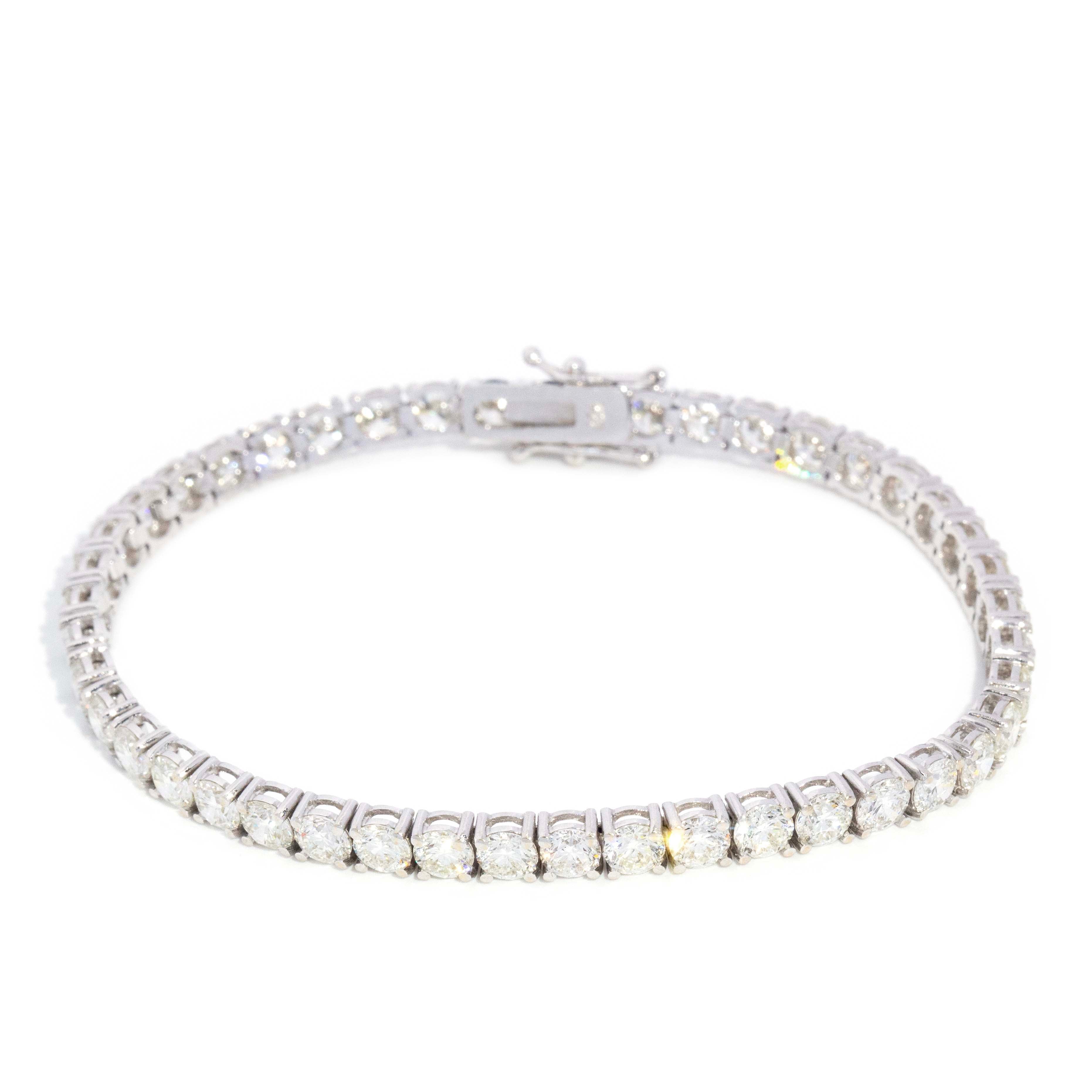 Gracie Diamond Tennis Bracelet 18ct White Gold Bracelets/Bangles Imperial Jewellery 