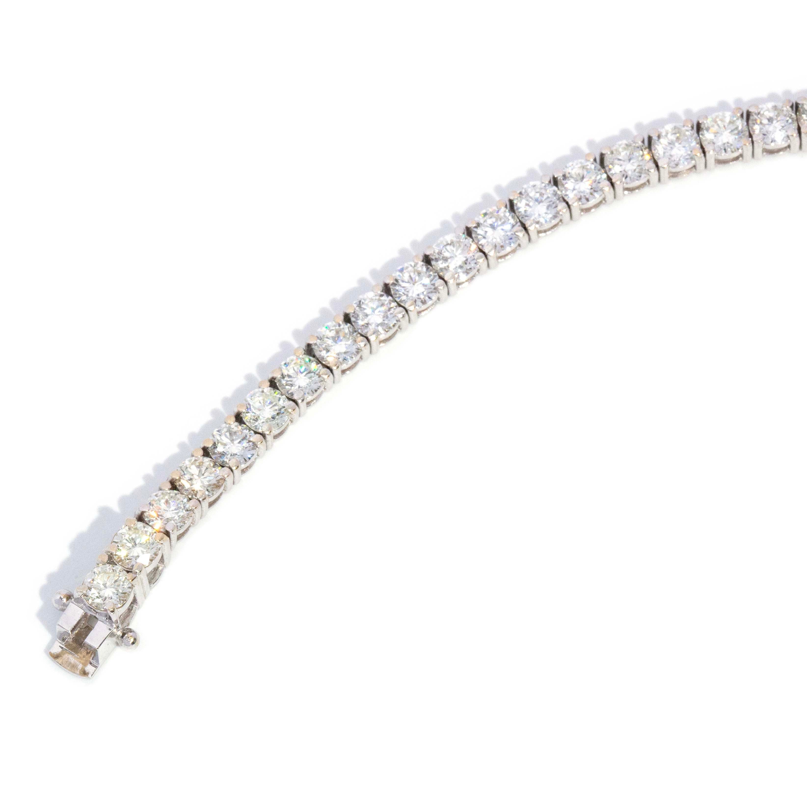 Gracie Diamond Tennis Bracelet 18ct White Gold Bracelets/Bangles Imperial Jewellery 