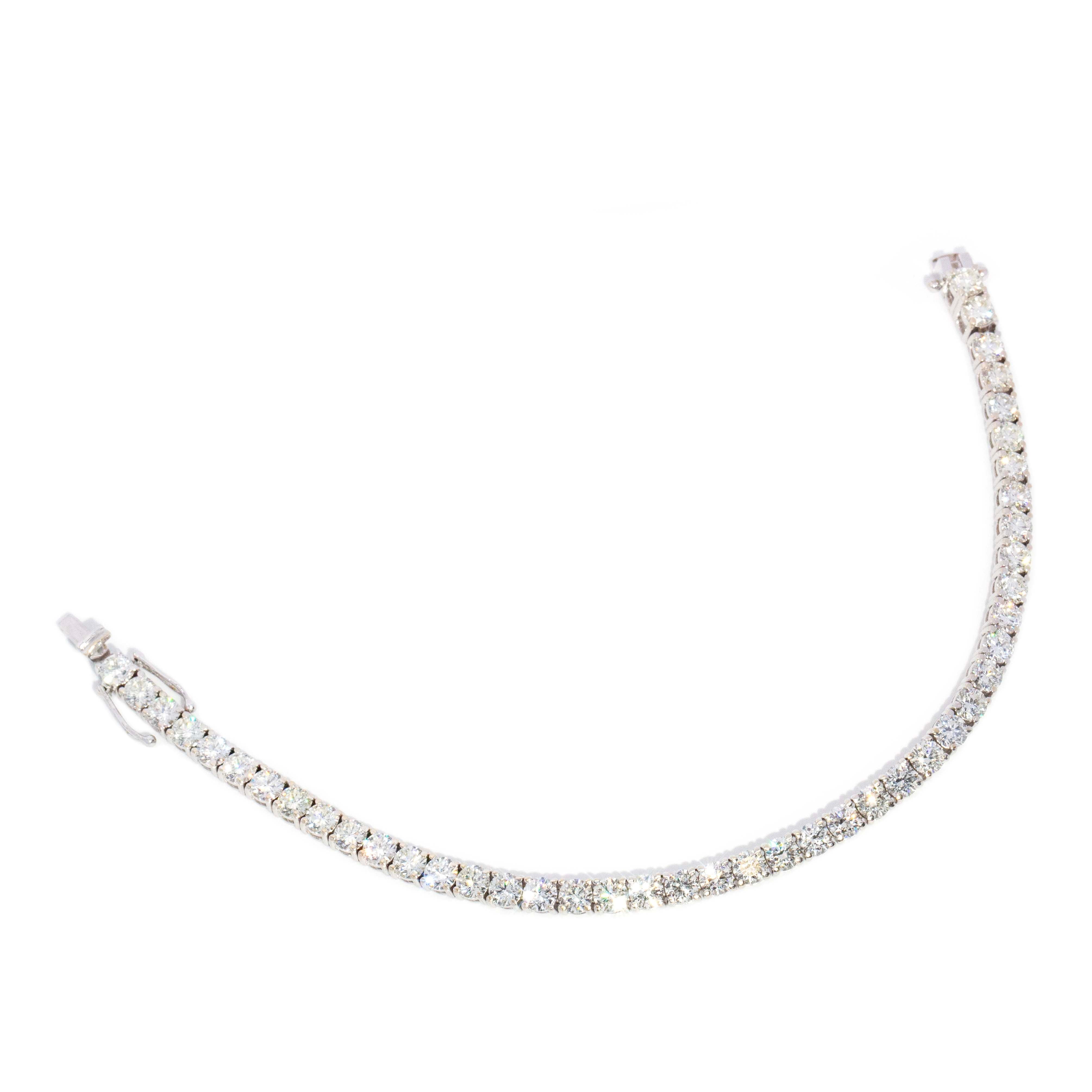 Gracie Diamond Tennis Bracelet 18ct White Gold Bracelets/Bangles Imperial Jewellery 