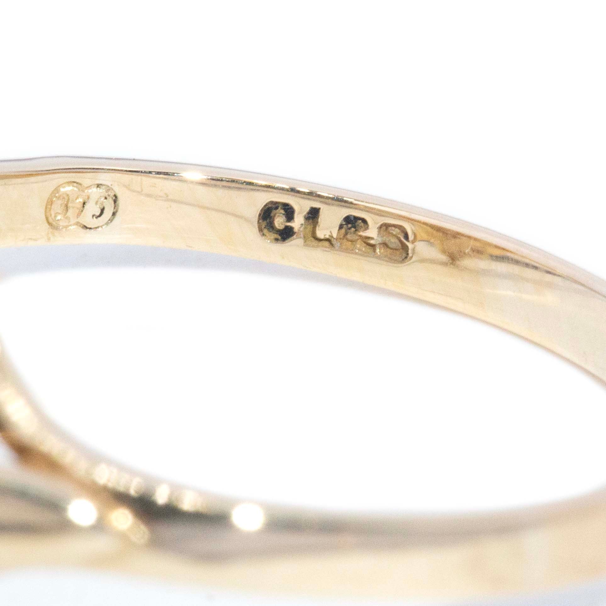 Greta 1960s Garnet Marquise Cocktail Ring 9ct Gold Rings Imperial Jewellery 