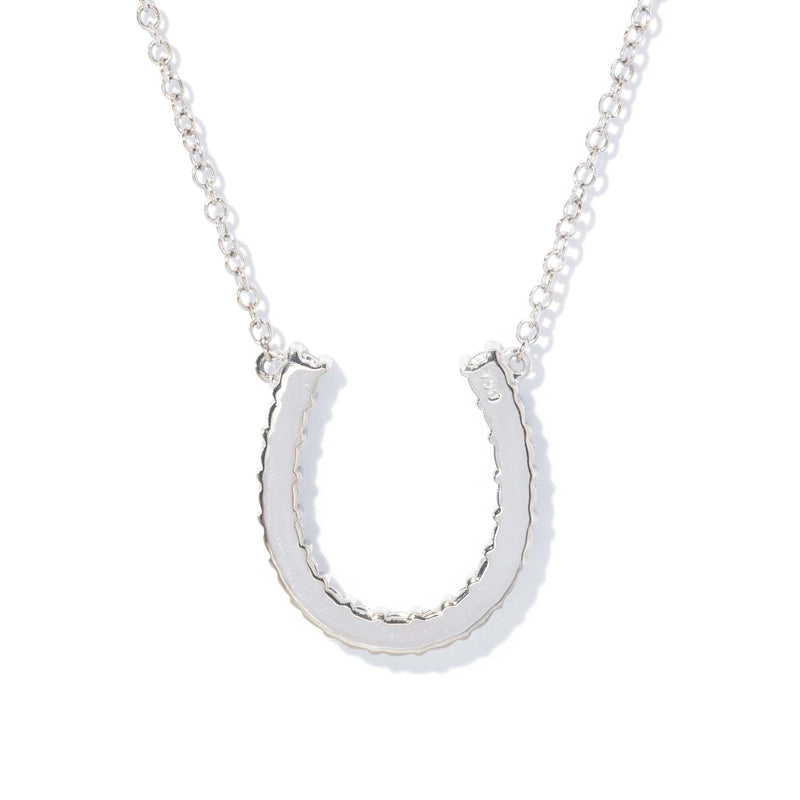 Contemporary Diamond Horseshoe Necklet 18 Carat White Gold