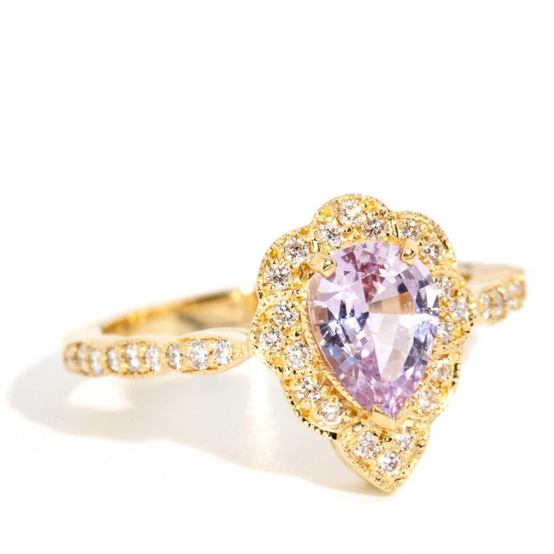 Hadiya 1.20 Carat Purple Sapphire & Diamond Ring 18ct Gold