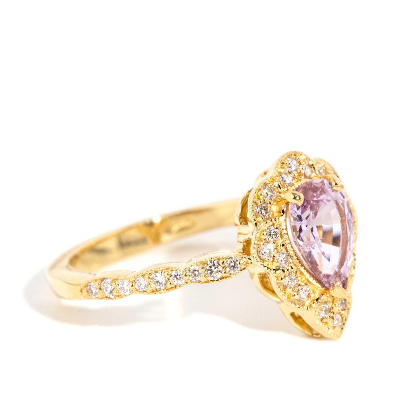 Hadiya 1.20 Carat Purple Sapphire & Diamond Ring 18ct Gold