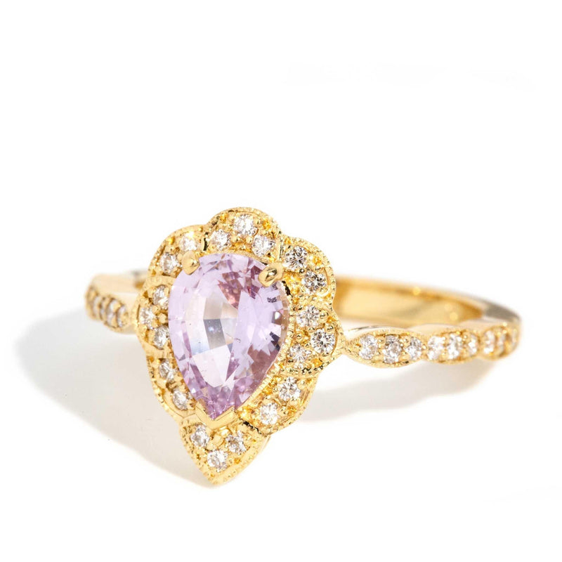 Hadiya 1.20 Carat Purple Sapphire & Diamond Ring 18ct Gold