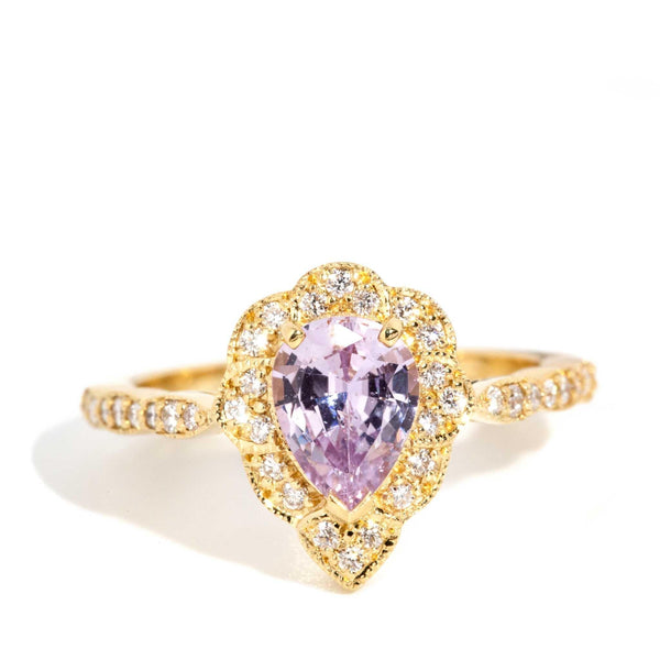 Hadiya 1.20 Carat Purple Sapphire & Diamond Ring 18ct Gold