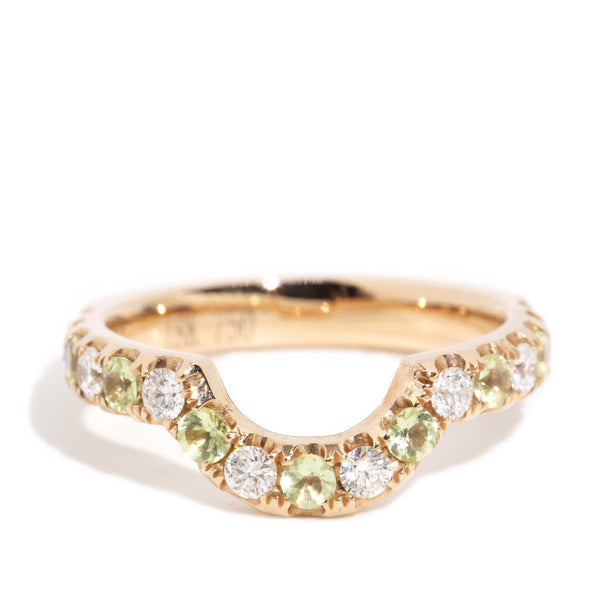 Hailey Peridot & Diamond Ring 18ct Rose Gold