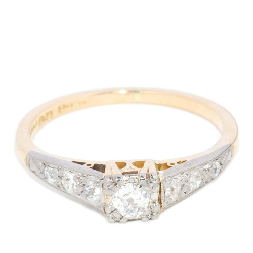 Hanna Transition & Rose Cut Diamond Ring 18K Two Tone Gold
