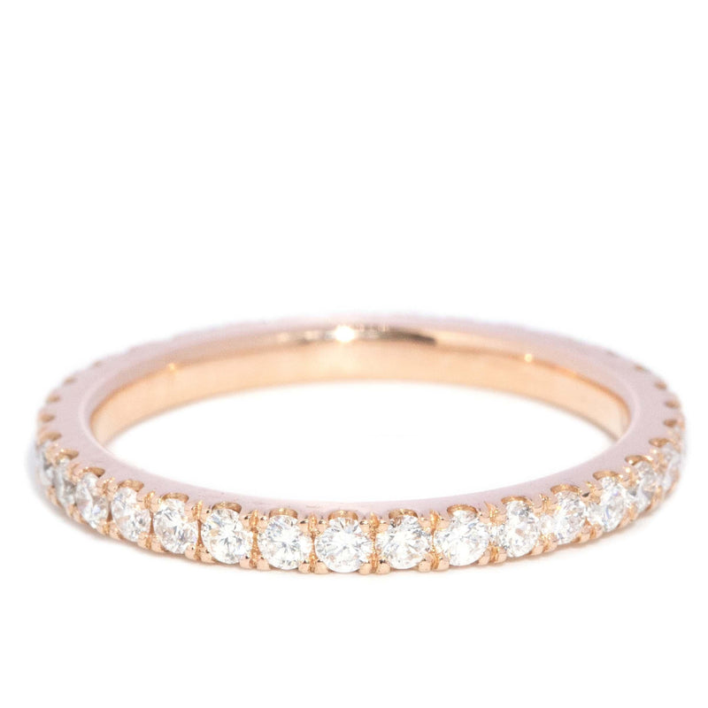 Contemporary Brilliant Diamond Stacking Ring 18 Carat Rose Gold