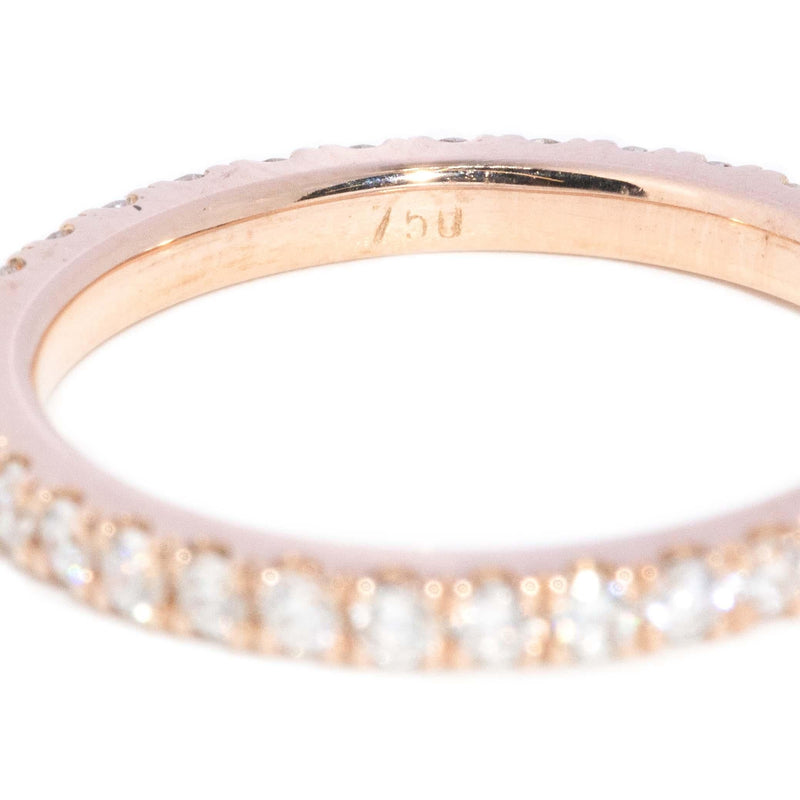 Contemporary Brilliant Diamond Stacking Ring 18 Carat Rose Gold