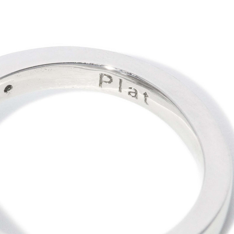 Contemporary Rubover Brilliant Diamond Halo Ring in Platinum