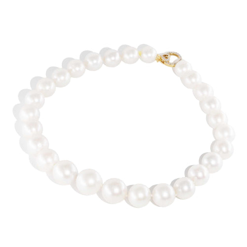 Helmi South Sea Pearl Necklace 9K Yellow Gold & Diamond