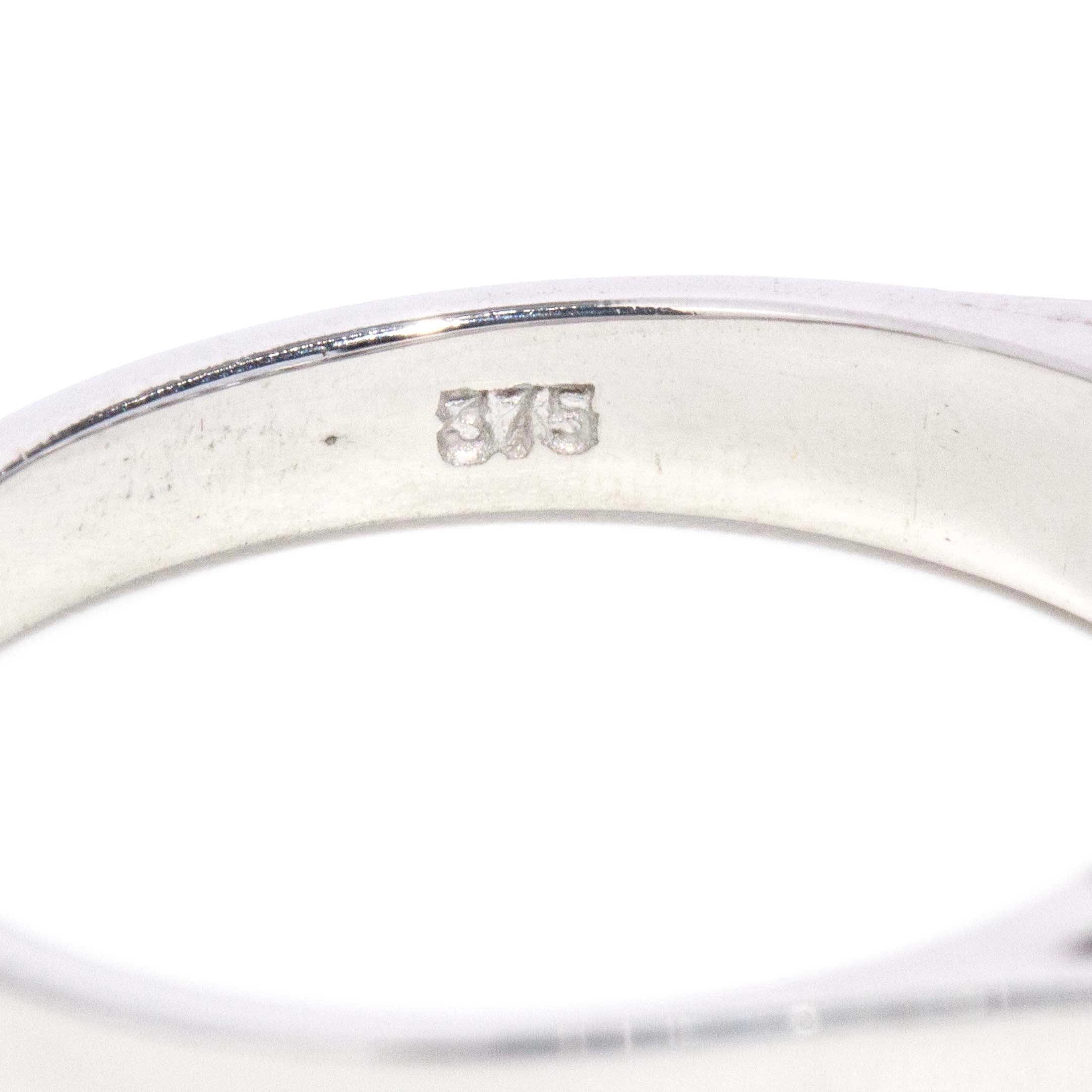 Hillie Baguette Diamond Eternity Ring 9ct White Gold Rings Imperial Jewellery 