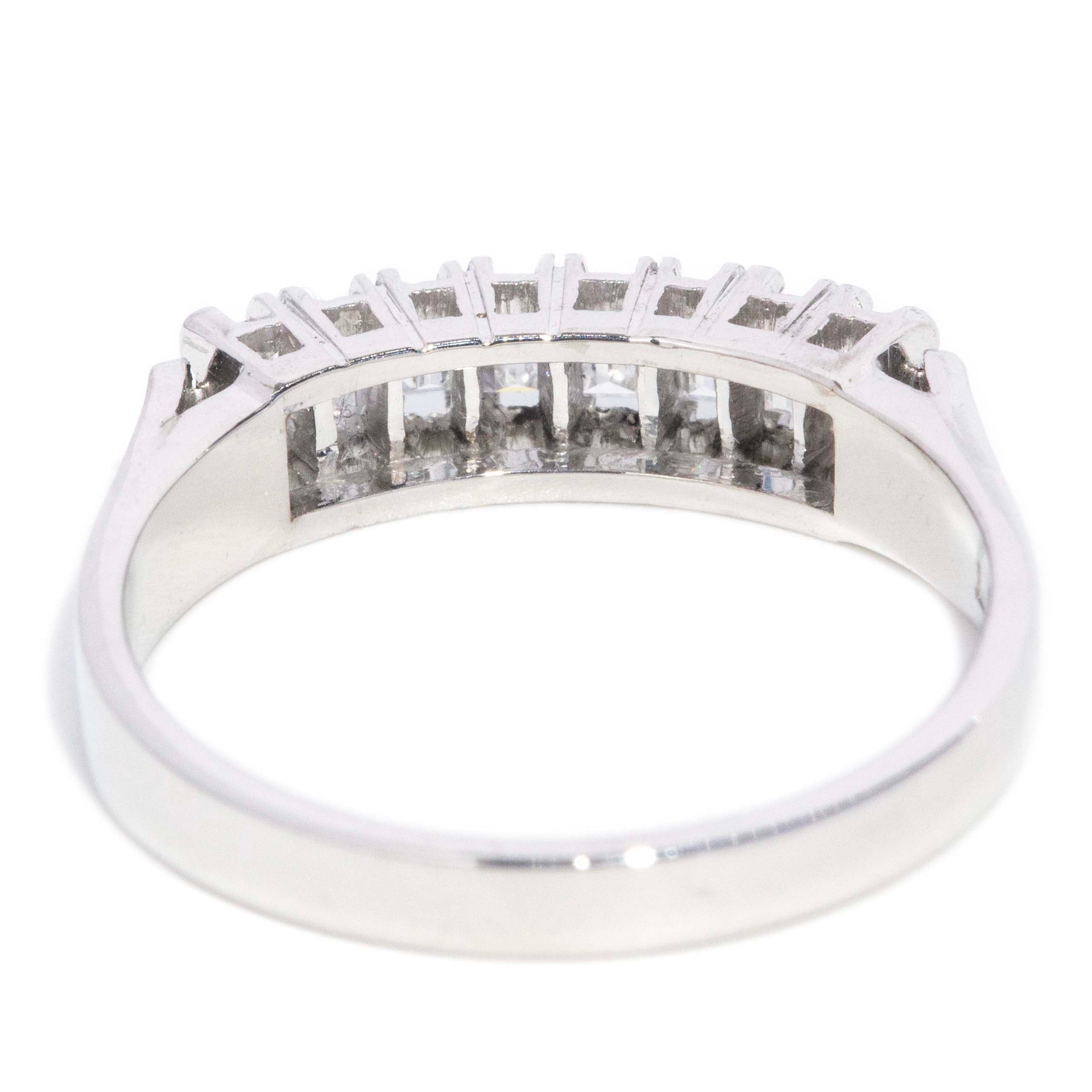 Hillie Baguette Diamond Eternity Ring 9ct White Gold Rings Imperial Jewellery 