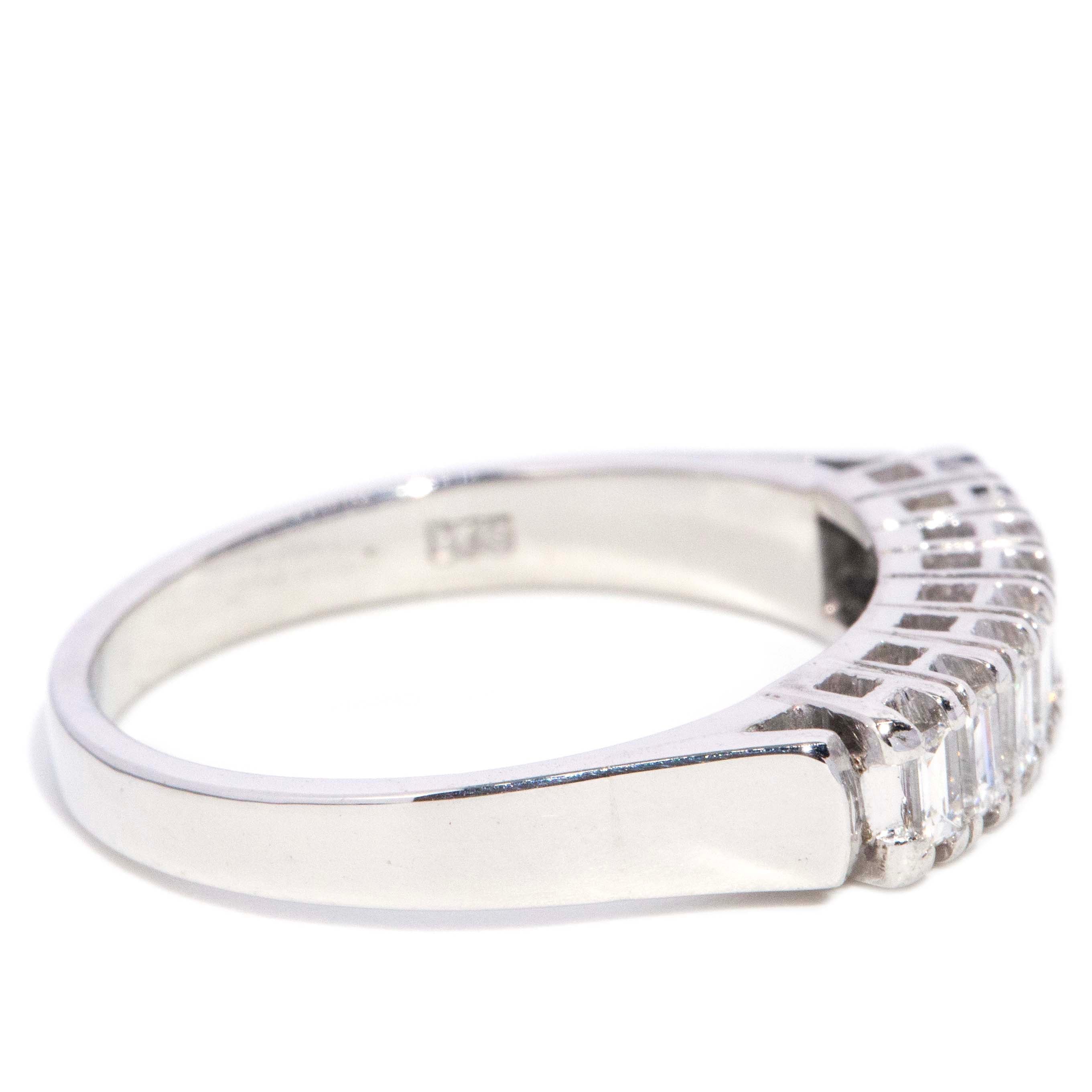 Hillie Baguette Diamond Eternity Ring 9ct White Gold Rings Imperial Jewellery 