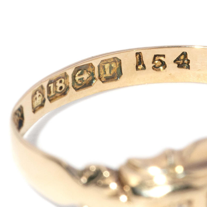 Antique 1916 Hallmarked Five Stone Diamond Ring 18 Carat Gold