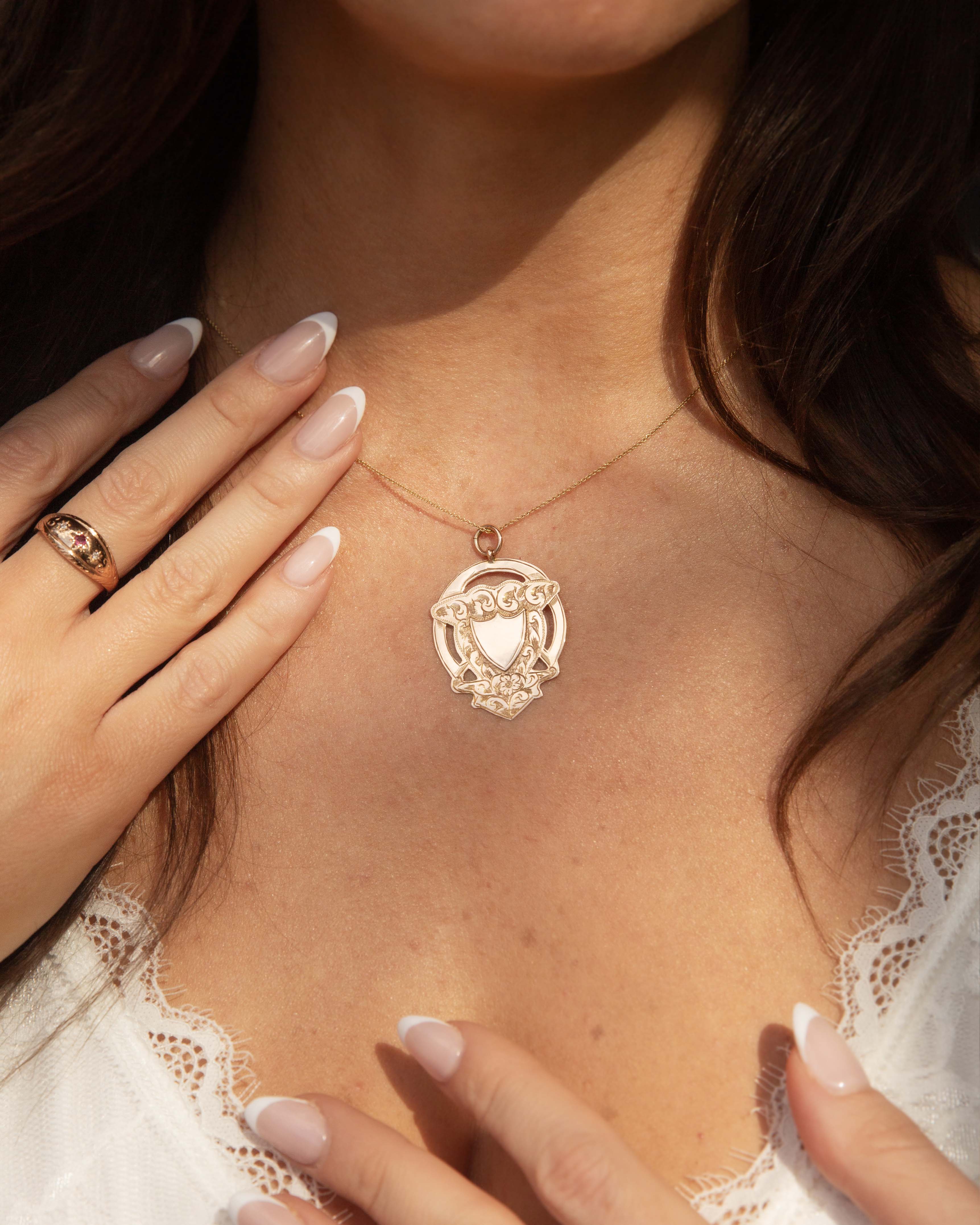 Howard 1934 Shield Award Pendant 9ct Gold Pendants/Necklaces Imperial Jewellery 